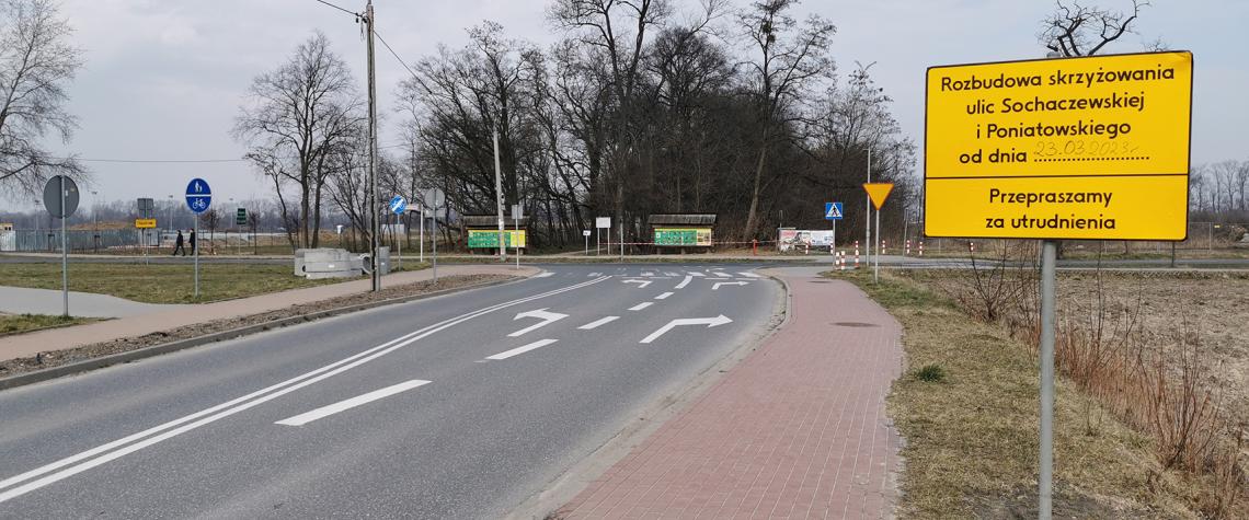 Sochaczewska skrzyżowanie z Poniatowskiego