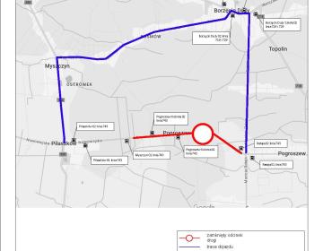 Mapa objazdu